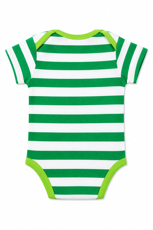 Infanté Guapo Como Papi Emerald Striped Bodysuit