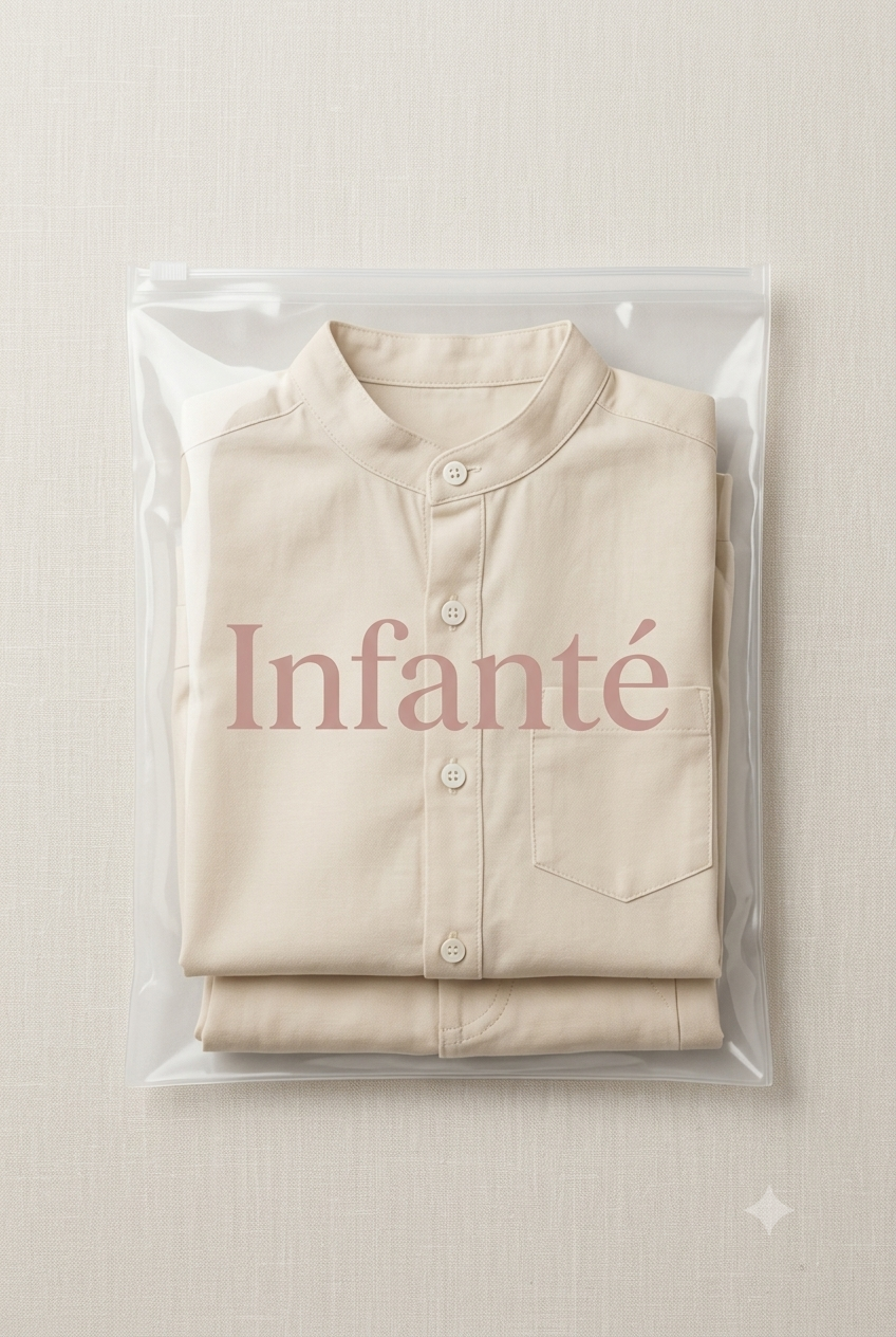 Infanté Ivory Subtle Striped Button Down Two Piece Resort Set