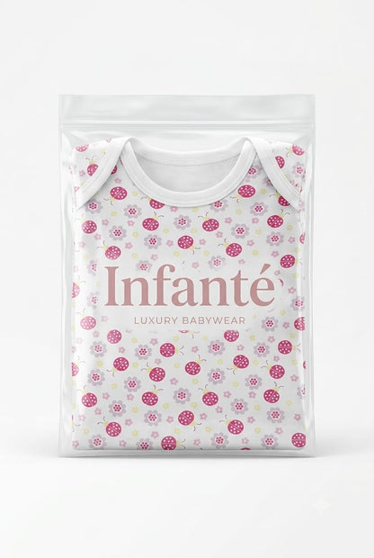 Infanté Pink Ladybug Baby Bodysuit