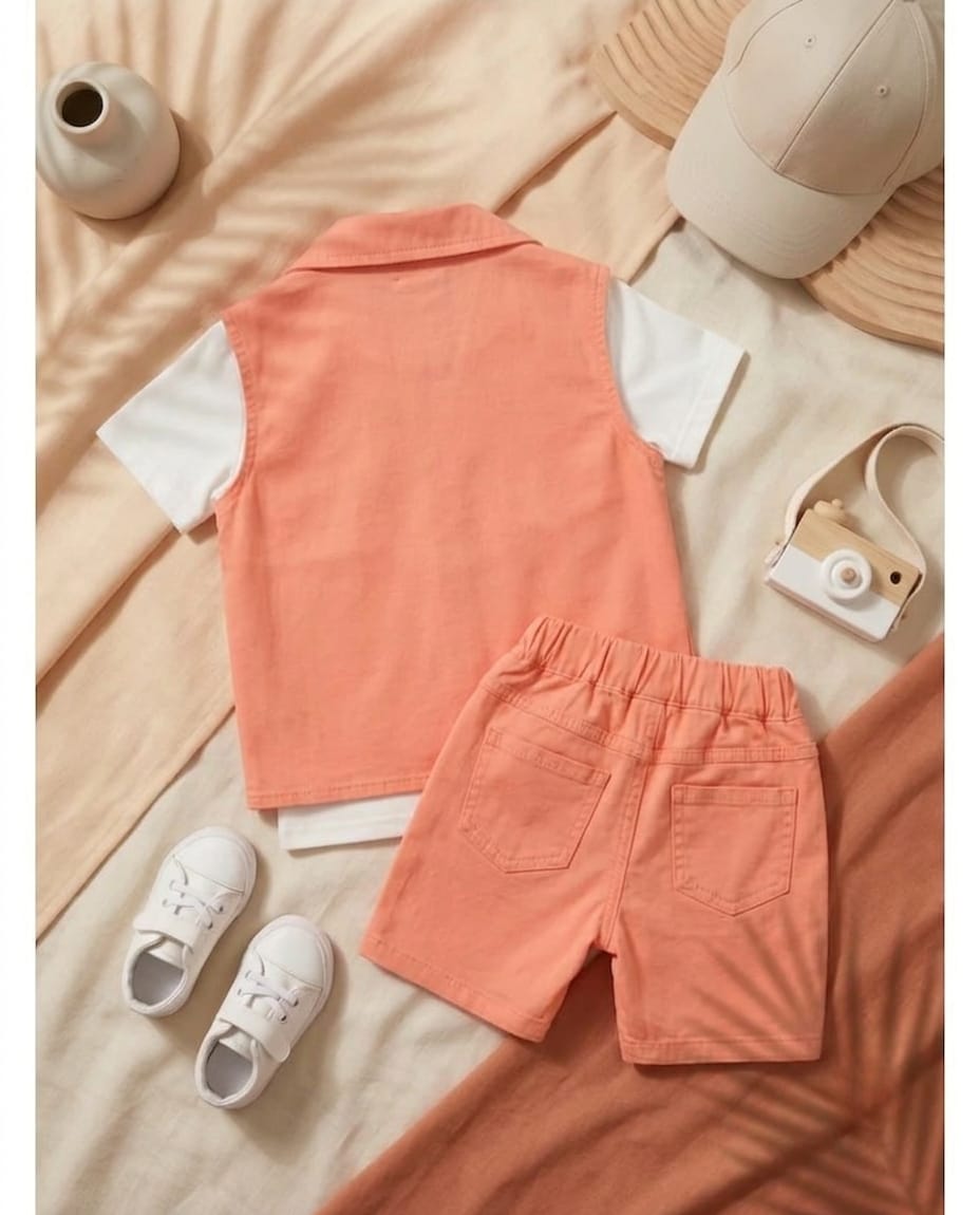 Infanté Peach Sorbet 3-Piece Vest Sett