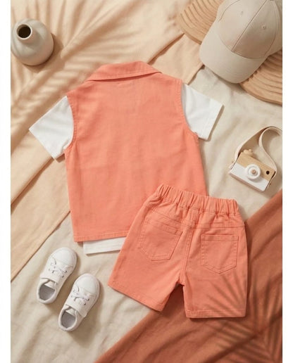 Infanté Peach Sorbet 3-Piece Vest Sett