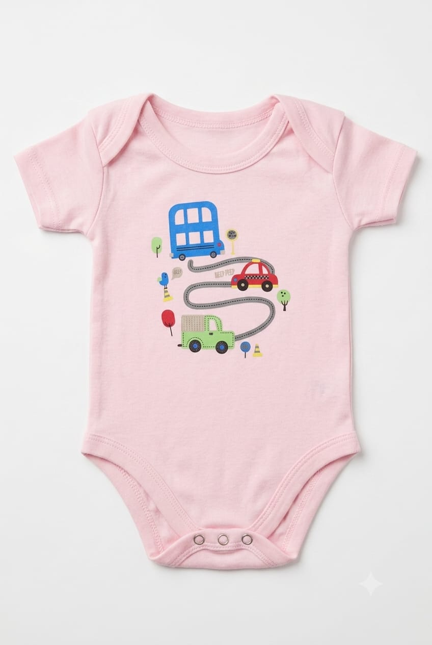 Infanté Beep Beep Pink Transit Bodysuit
