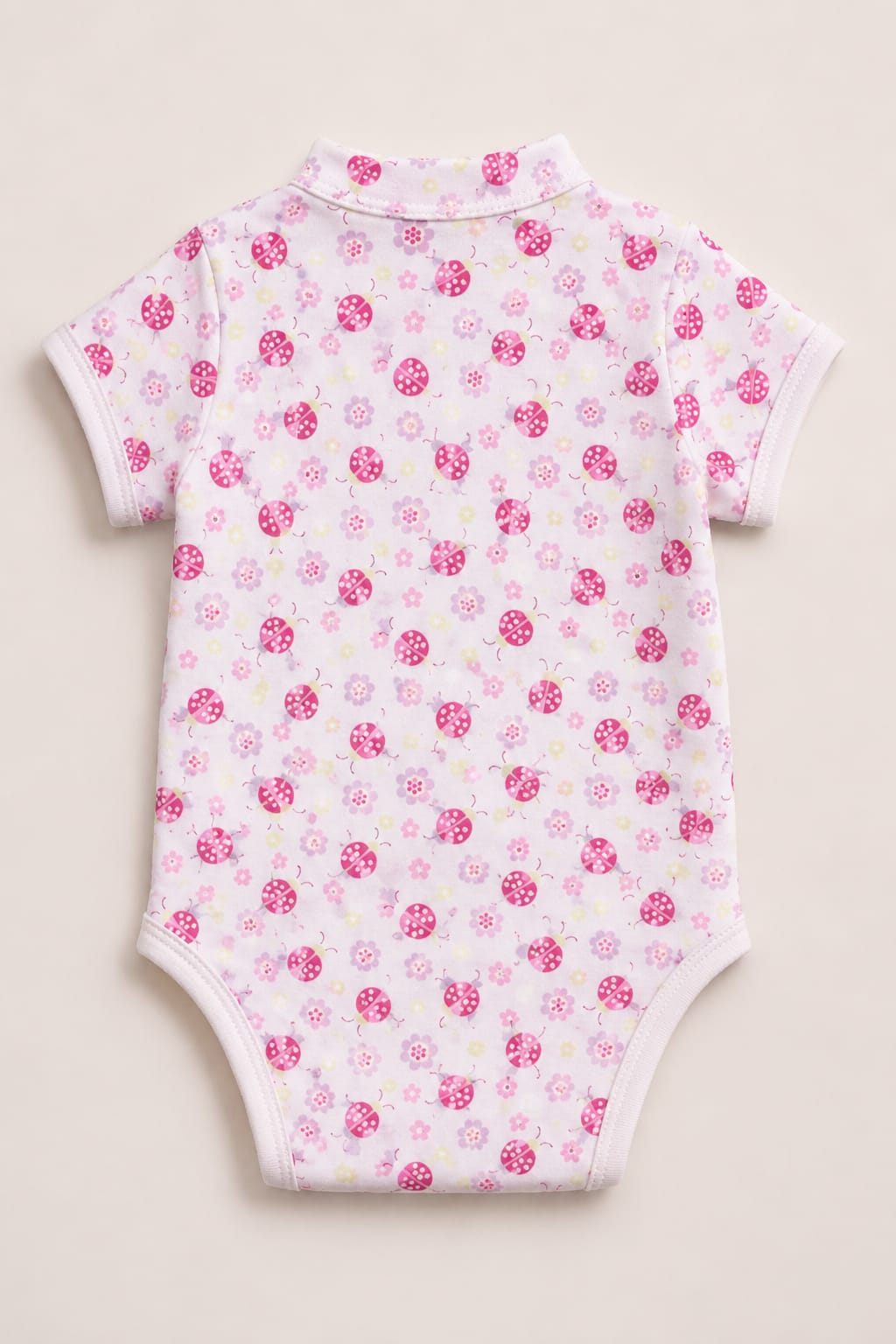 Infanté Pink Ladybug Baby Bodysuit
