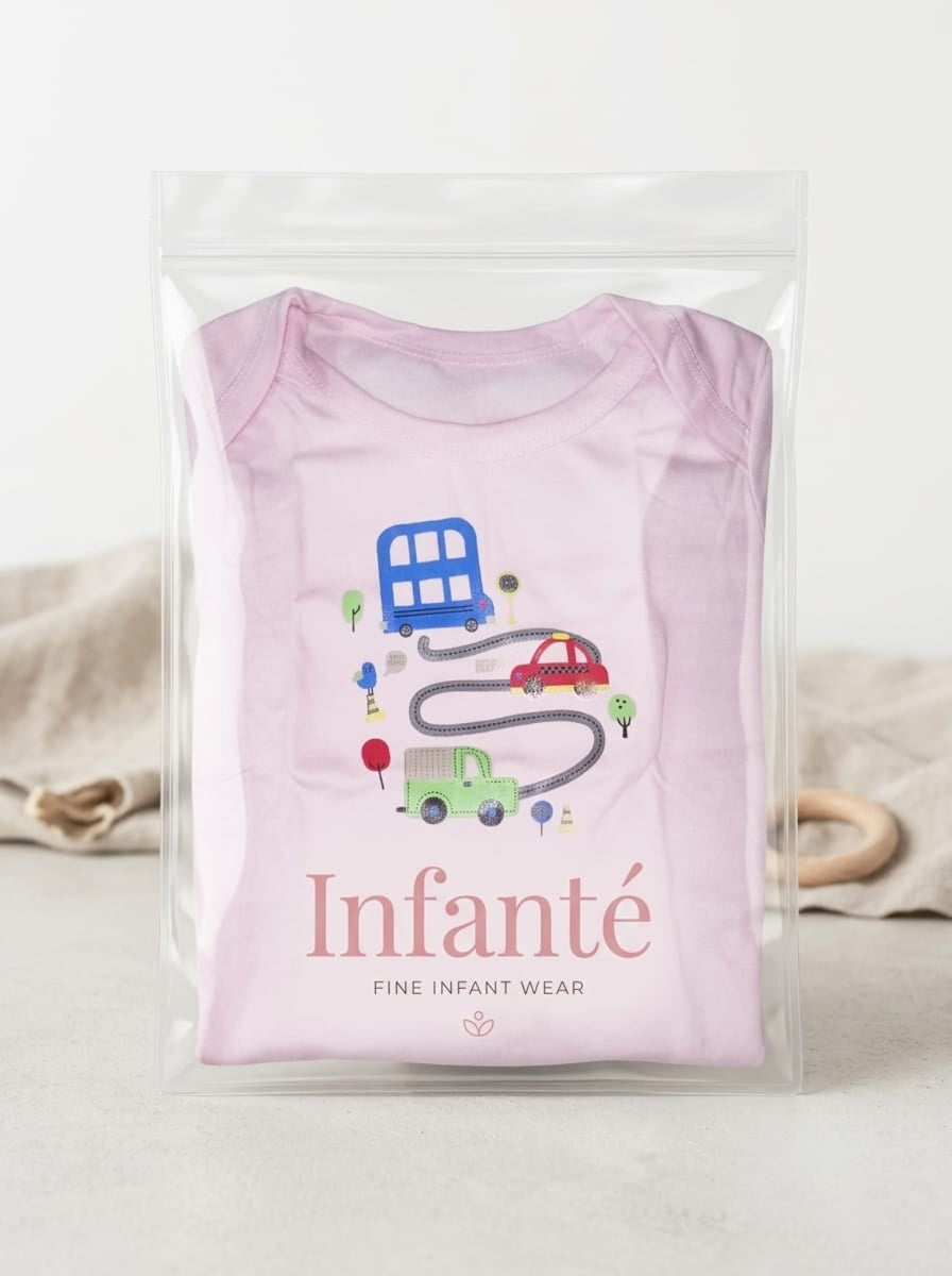 Infanté Beep Beep Pink Transit Bodysuit