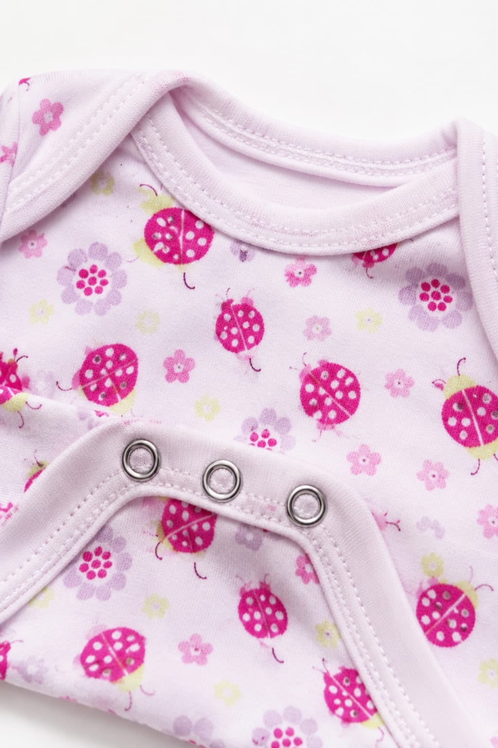 Infanté Pink Ladybug Baby Bodysuit