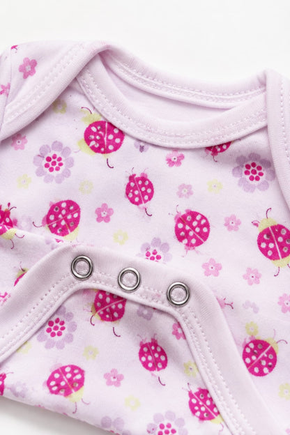 Infanté Pink Ladybug Baby Bodysuit
