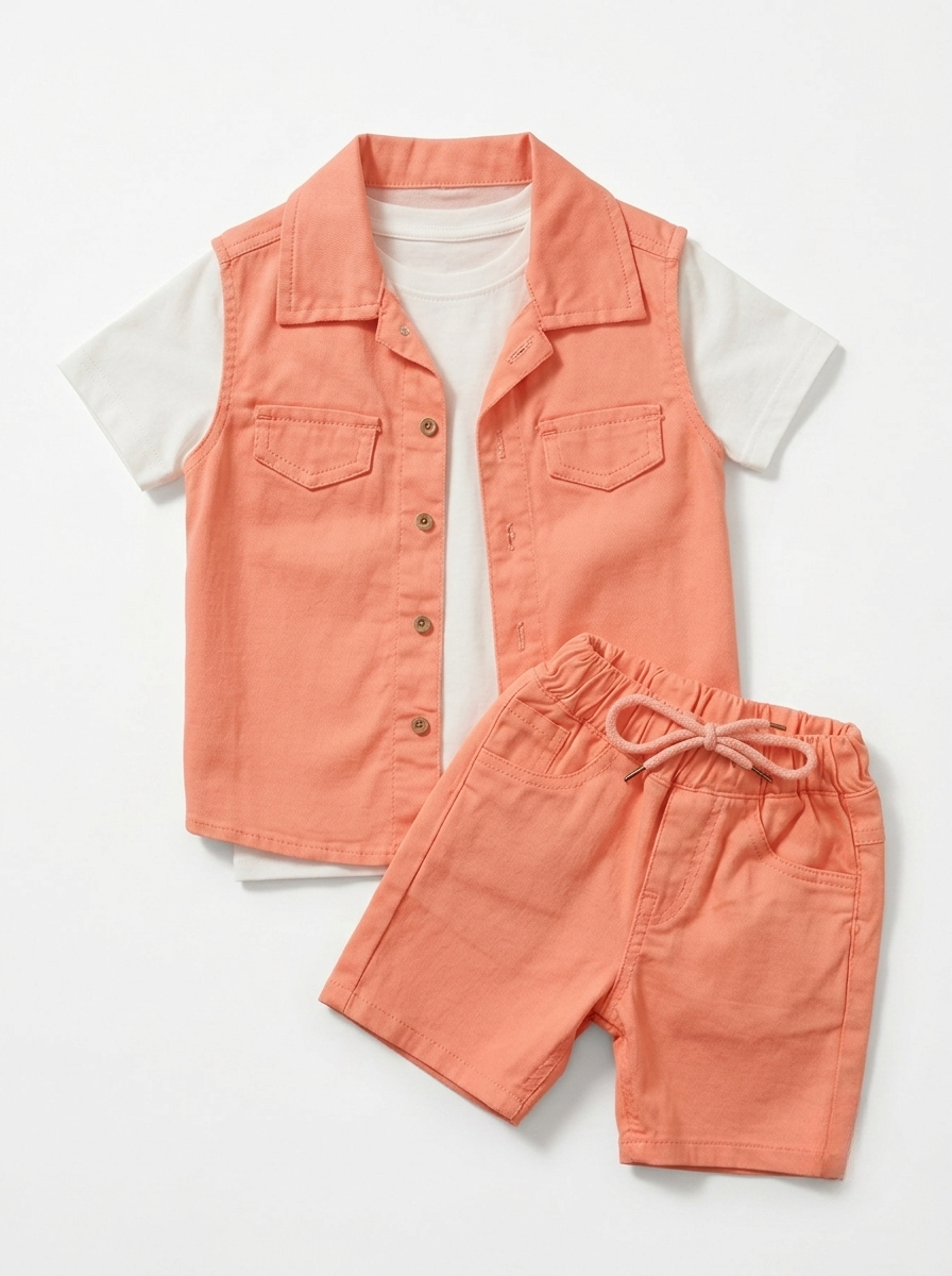 Infanté Peach Sorbet 3-Piece Vest Sett