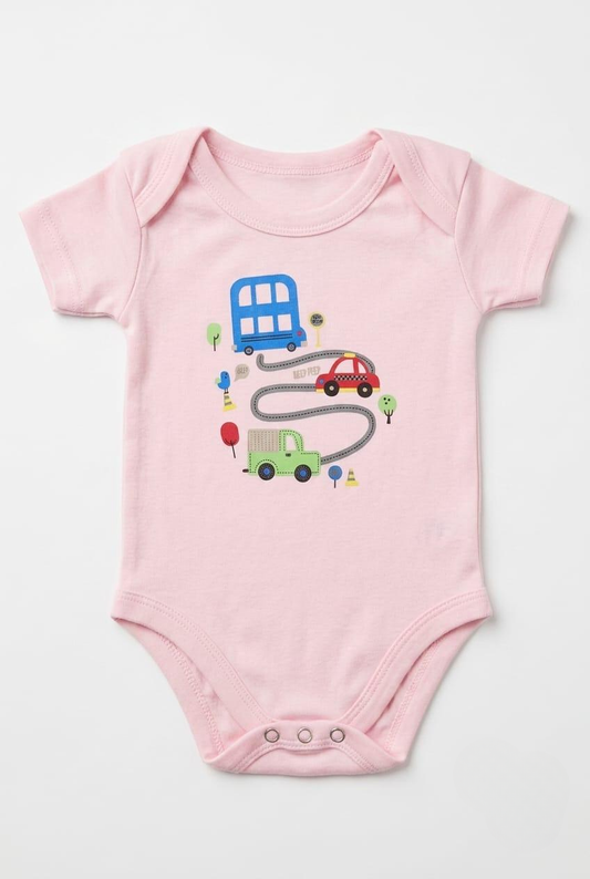 Infanté Beep Beep Pink Transit Bodysuit