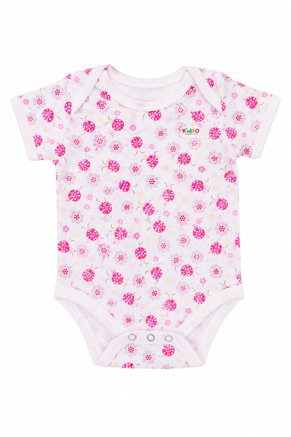 Infanté Pink Ladybug Baby Bodysuit
