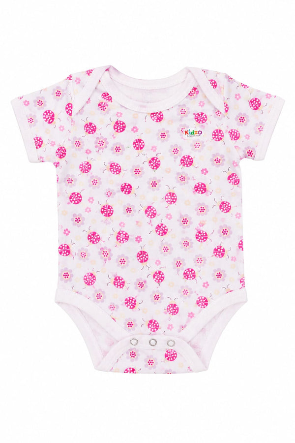 Infanté Pink Ladybug Baby Bodysuit
