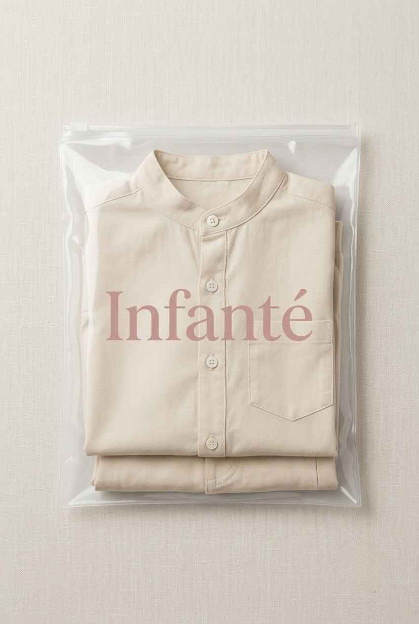Infanté Ivory Subtle Striped Button Down Two Piece Resort Set